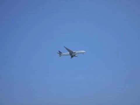 The plane in the sky Stock Photos