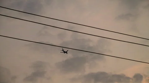 Plane in sky1 Stock Footage 698018