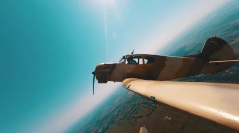 The plane is small sky wing Stock Footage 47912144