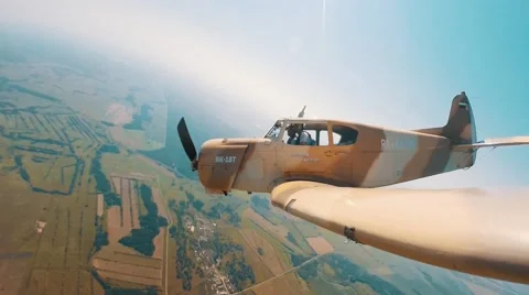 The plane is small sky wing Stock Footage 47913425