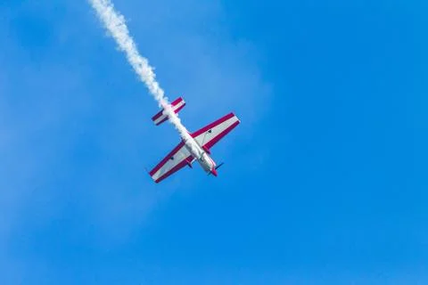Plane Smoke Acrobatic Flying Stock Photos