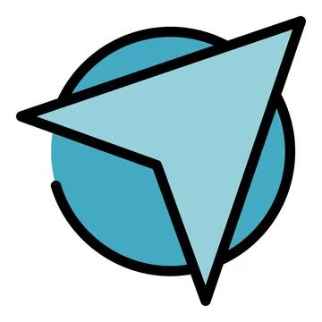 Plane sms interface icon color outline vector Stock Illustration