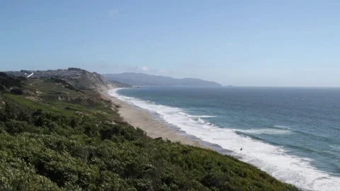 Plane Soaring Over Ocean Stock Footage 114542026