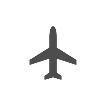 Plane solid vector isolated icon Stock Illustration