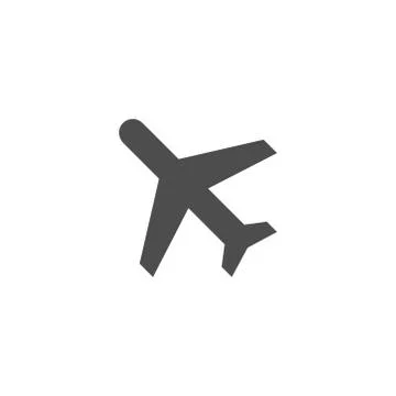 Plane solid vector isolated icon Stock Illustration
