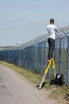 Plane spotter 스톡 사진