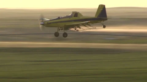 Plane Spraying Stock Footage 36579488