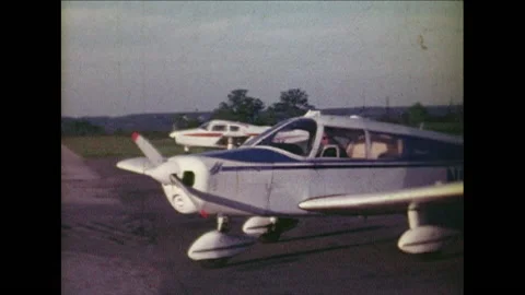 Plane Starting Up Stock Footage 135188868