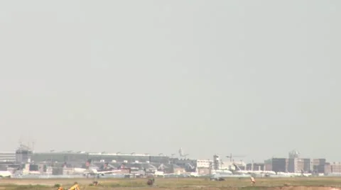 Plane starts Stock Footage 11437203