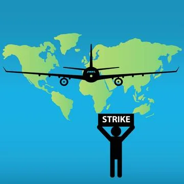 Plane strike Stock Illustration