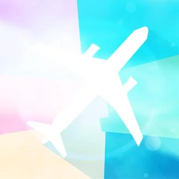Plane summer water design background Stock Illustration