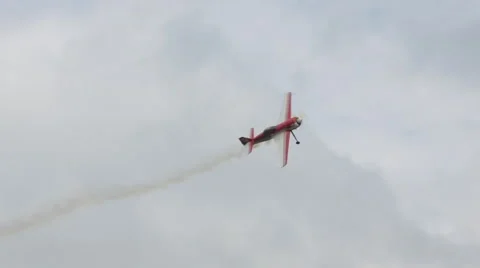 Plane swoops in a bend Stock Footage 40272116