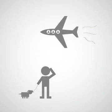 Plane symbol set Stock Illustration