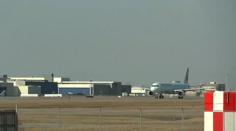 Plane Take Off Air Canada Stock Footage 10836042