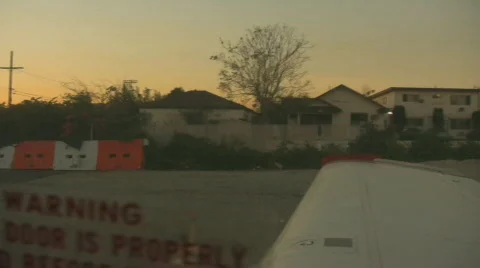 PLANE TAKE OFF FROM WHITEMAN LEFT-EYE Stock Footage 285895