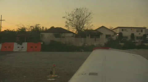 PLANE TAKE OFF FROM WHITEMAN RIGHT-EYE Stock Footage 285890