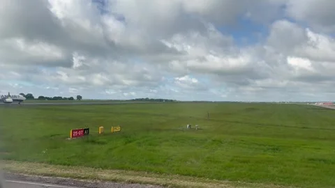 Plane takeoff from a airport Stock Footage 276554177