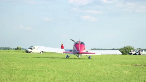 Plane takeoff the land Stock Footage 74510382