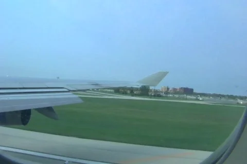 Plane takeoff in london Stock Footage 149449
