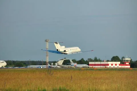 Plane takeoff Stock-Fotos