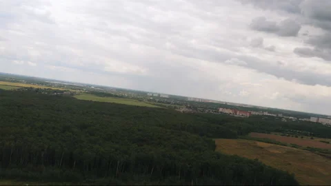 Plane takeoff, view from the POV window Video stock 224076718