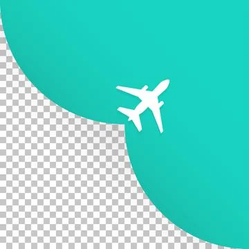 The plane takes off, an empty place for advertising Stock Illustration
