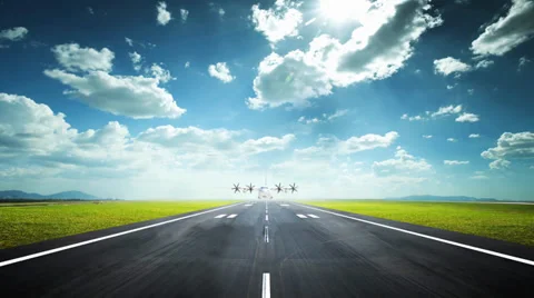 The plane takes off Stock Footage 33889495