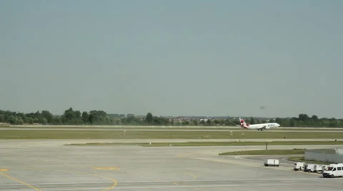 The plane takes off Stock Footage 53065144