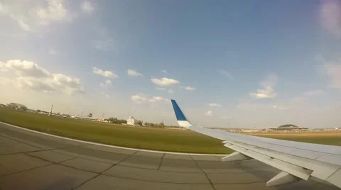 Plane takes off POV Stock Footage 52935674