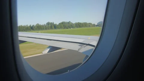 Plane Takes Off From Runway Stock Footage 120726047