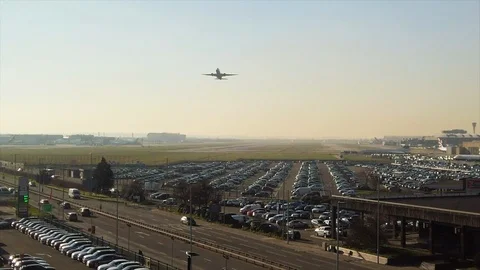 Plane Takes Off Slow Motion Heathrow Airport Stock Footage 103580016