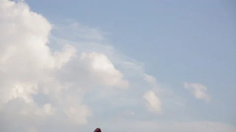 Plane taking off against clouds DCA, Ronald Regan National Airport Washington DC Stock Footage 65218564