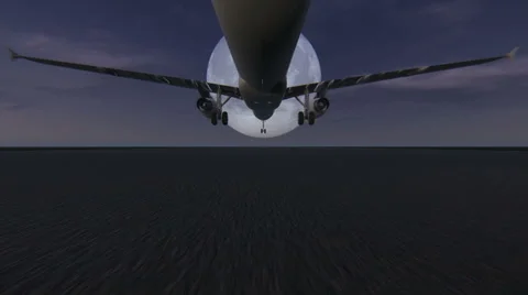 Plane taking off at the airport Stock Footage 44515264