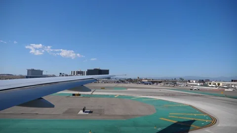 Plane taking off from airport Stock Footage 106601912