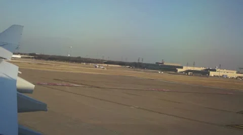 Plane Taking off From DFW airport Stock Footage 10800790
