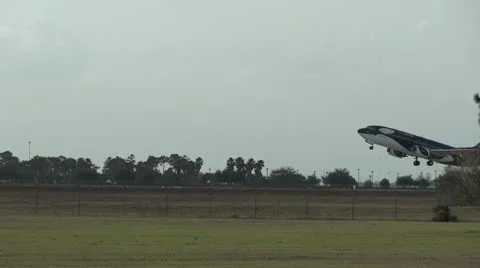 Plane Taking Off Stock Footage 10734667