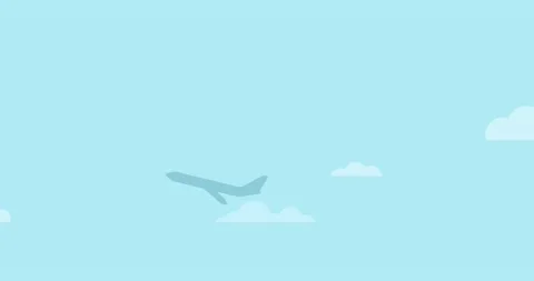 Plane taking off the ground. flying aircraft, airplanes flying Stock Footage 153960320