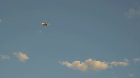Plane Taking Off from John Wayne Airport Stock Footage 80012087