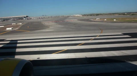 Plane Taking Off in Madrid Stock Footage 38914724