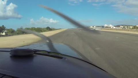 Plane taking off pov Stock Footage 260578402