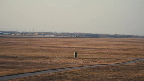 Plane taking off rom runway Stock Footage 303662153