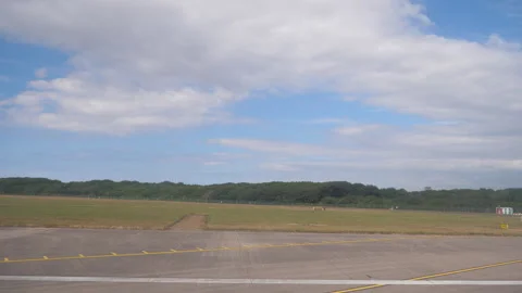 Plane taking off view looking out of window Seq A Pt4 of 17 Stock Footage 240738686