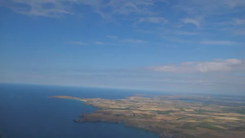 Plane taking off view looking out of window Seq A Pt7 of 17 Stock Footage 240741631