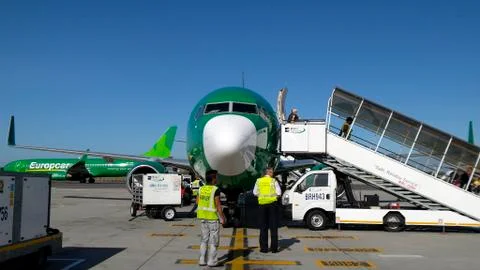 A plane on the tarmac Stock Photos