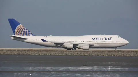 Plane Taxing Stock Footage 34402264