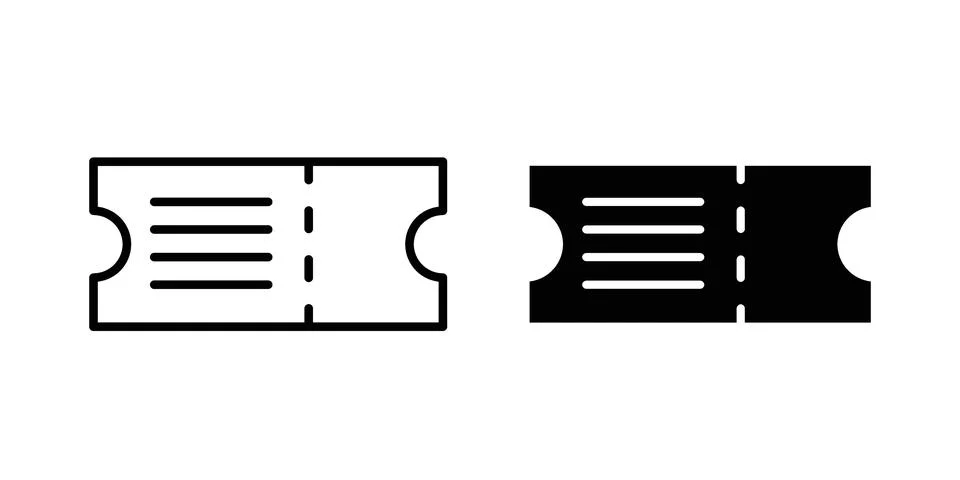 Plane Ticket icon design. Simple Vector illustrations.. Stock Illustration