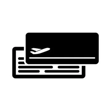 Plane ticket icon flat style simple vector illustration. Boarding pass イラスト素材