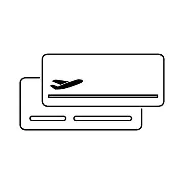 Plane ticket icon flat style simple vector illustration. Boarding pass イラスト素材