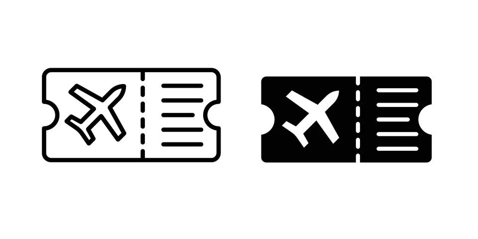 Plane Ticket icon graphic element. web icon set Stock Illustration