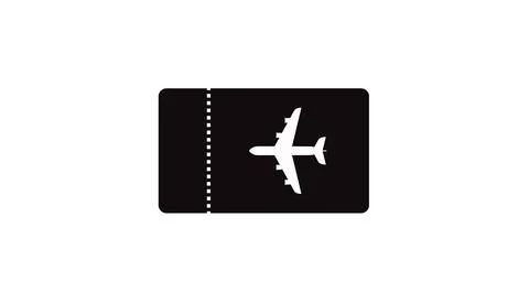 Plane Ticket Icon. Illustrazione stock